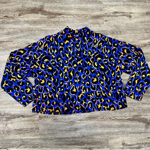 Zara Jacquard Patterned Sweater Cheetah Print Turtleneck - Picture 14 of 15